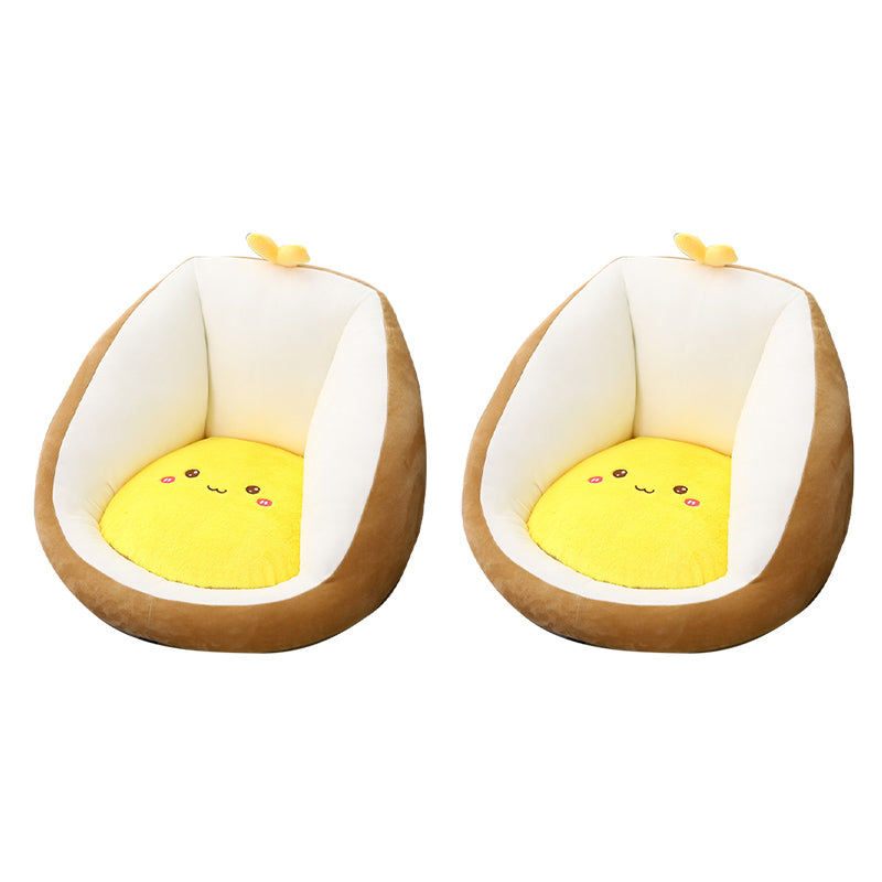 Contemporary Pouf Ottoman Velvet Upholstered Tear Resistant Animal Shape Ottoman