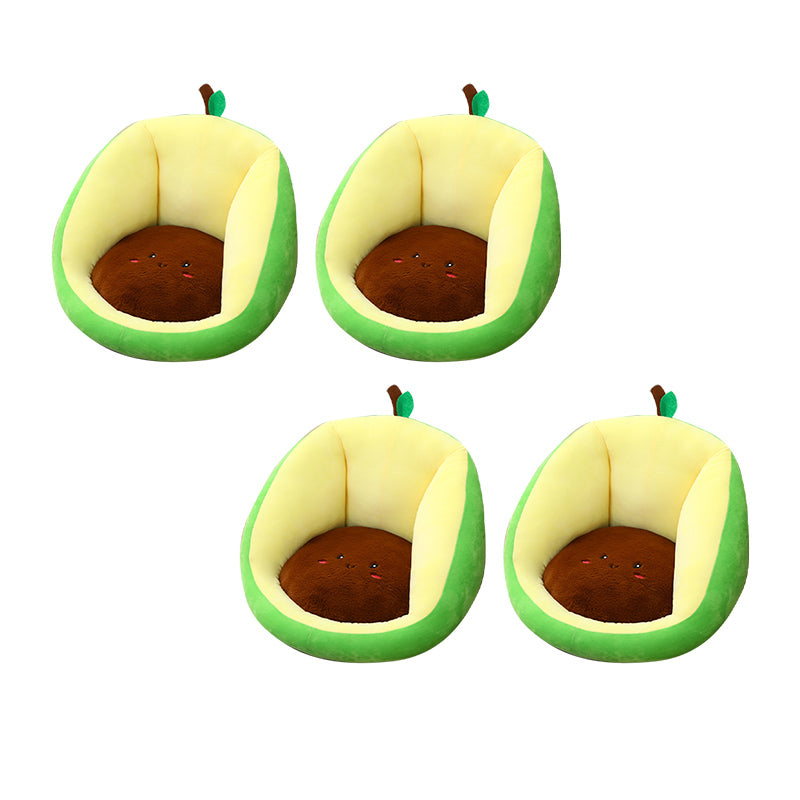 Contemporary Pouf Ottoman Velvet Upholstered Tear Resistant Animal Shape Ottoman