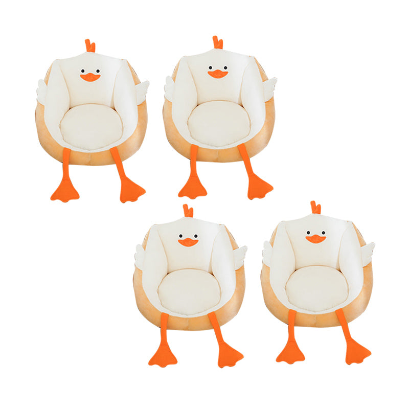 Contemporary Pouf Ottoman Velvet Upholstered Tear Resistant Animal Shape Ottoman