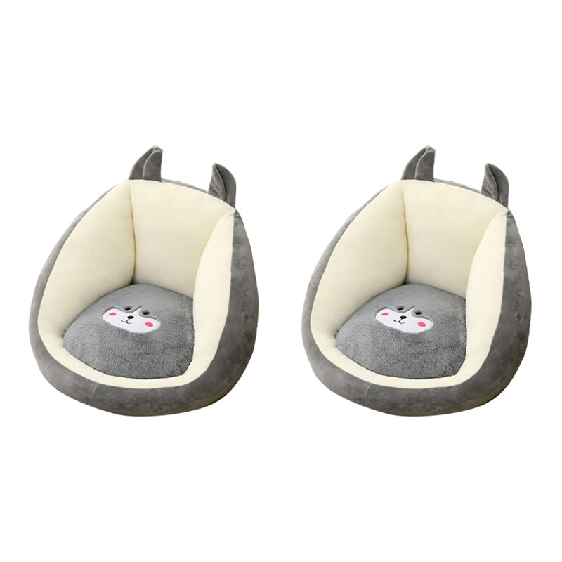 Contemporary Pouf Ottoman Velvet Upholstered Tear Resistant Animal Shape Ottoman