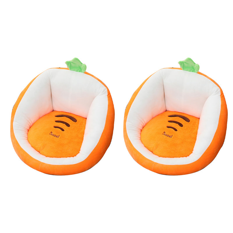 Contemporary Pouf Ottoman Velvet Upholstered Tear Resistant Animal Shape Ottoman