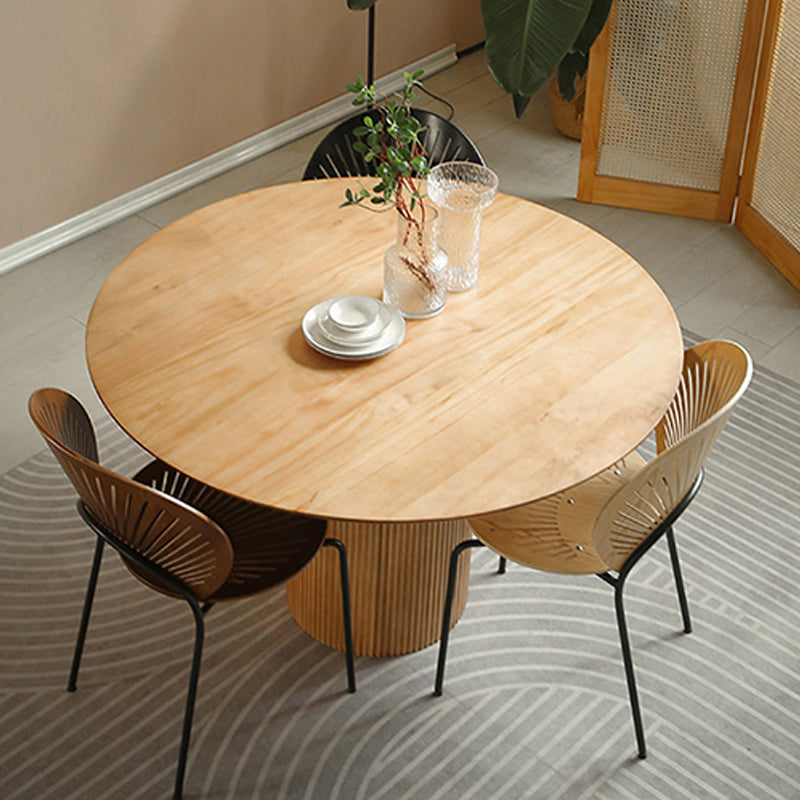 Contemporary Solid Wood Dining Table Round Dining Table for Dining Room