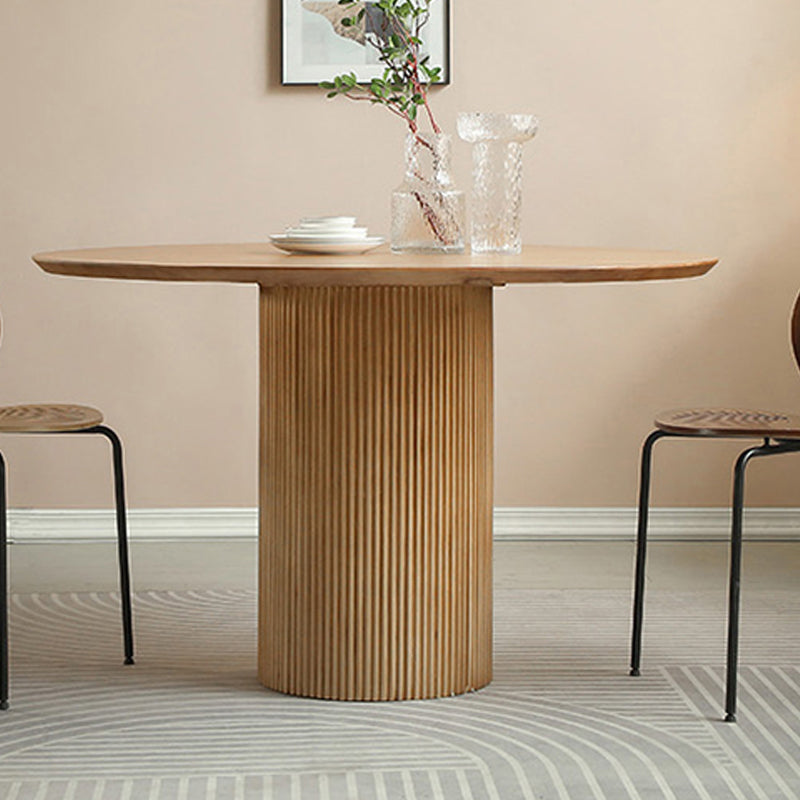 Contemporary Solid Wood Dining Table Round Dining Table for Dining Room