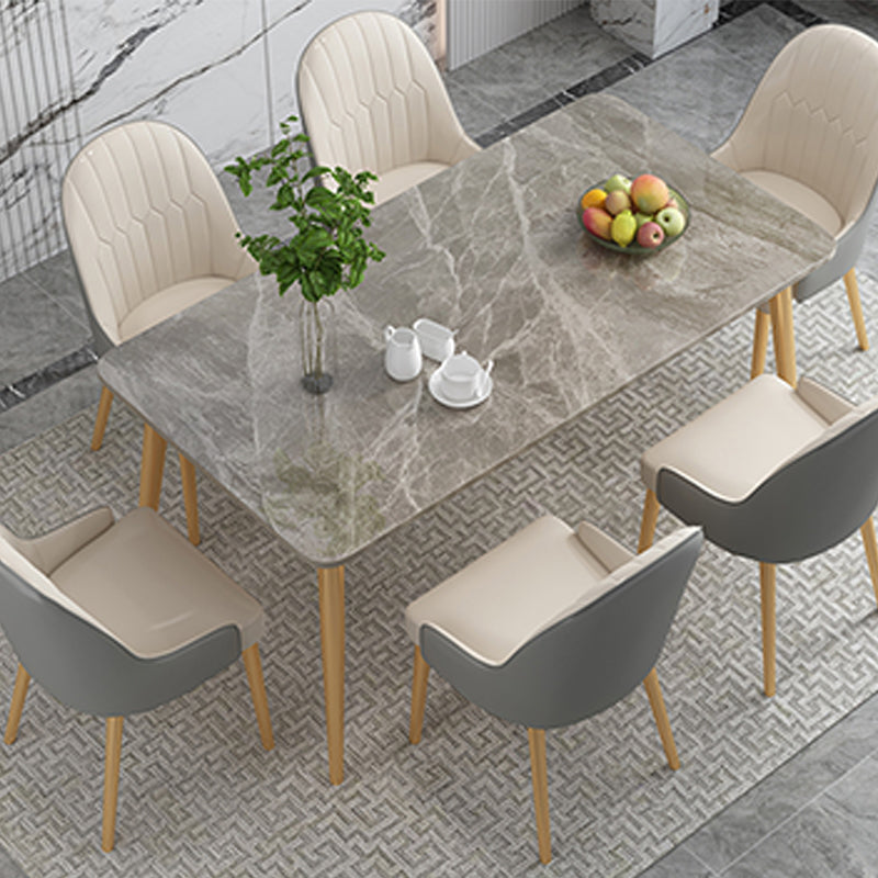 Modern 4 Legs Dining Table Stone Table for Dining Room Kitchen