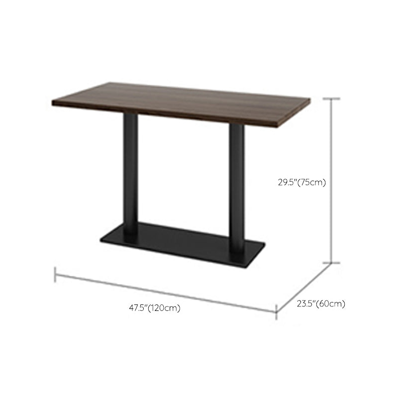 Contemporary Wood Dining Table Metal Dining Table for Home Use