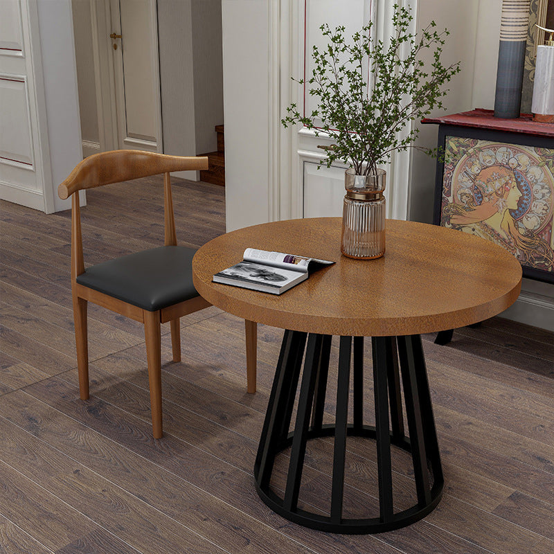 Modern Solid Wood Dining Table Metal Dining Site Table for Home Use