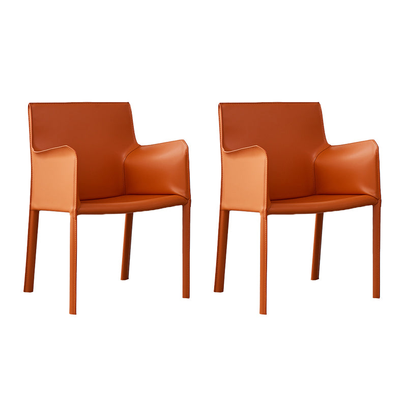 Modern Upholstered Dining Arm Chair Faux Leather Dining Chairs for Home