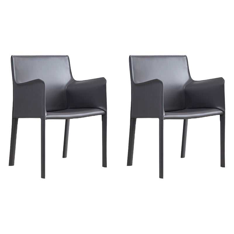 Modern Upholstered Dining Arm Chair Faux Leather Dining Chairs for Home