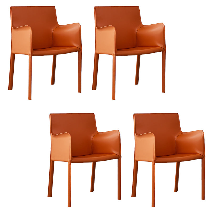 Modern Upholstered Dining Arm Chair Faux Leather Dining Chairs for Home