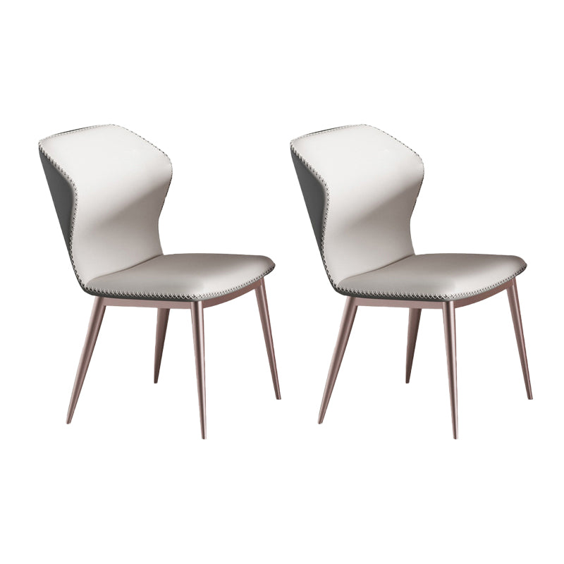 Faux Leather Kitchen Dining Chair Contemporary Wingback Side Chair