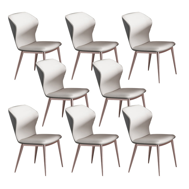 Faux Leather Kitchen Dining Chair Contemporary Wingback Side Chair