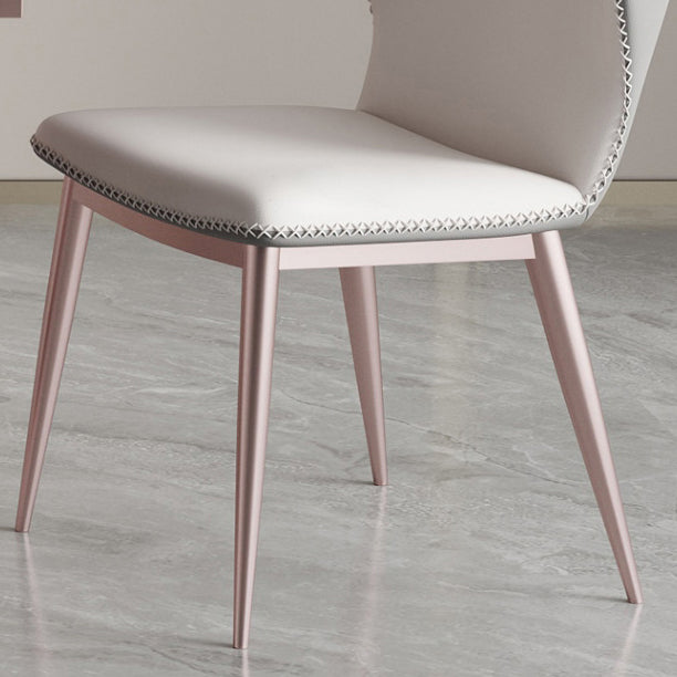 Faux Leather Kitchen Dining Chair Contemporary Wingback Side Chair