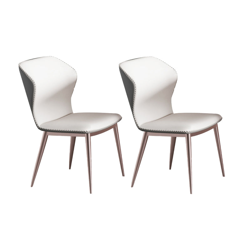 Faux Leather Kitchen Dining Chair Contemporary Wingback Side Chair