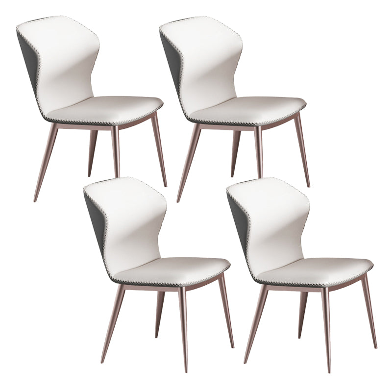 Faux Leather Kitchen Dining Chair Contemporary Wingback Side Chair