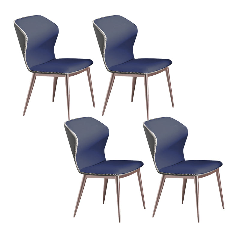 Faux Leather Kitchen Dining Chair Contemporary Wingback Side Chair