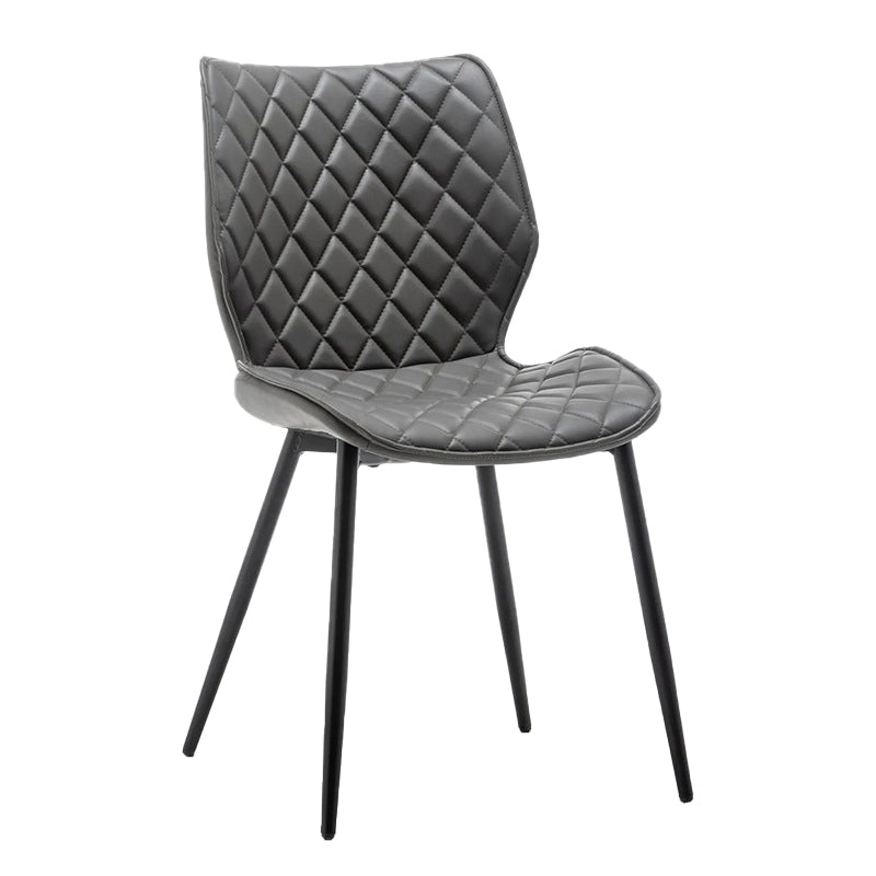 Upholstered Dining Chairs Wingback Side Chair with Metal Legs
