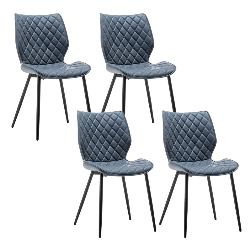 Upholstered Dining Chairs Wingback Side Chair with Metal Legs