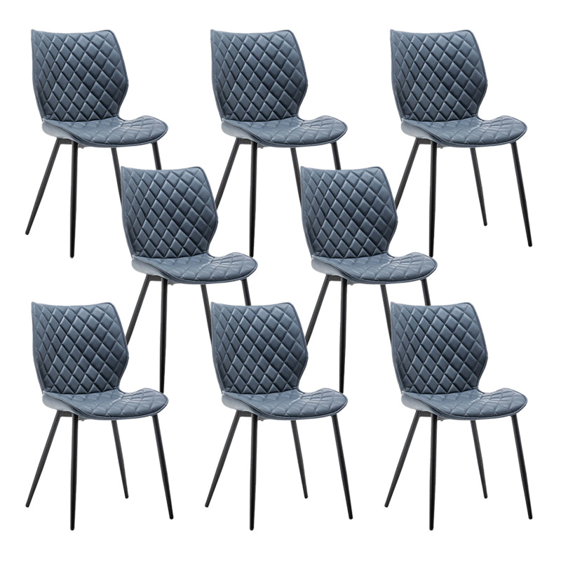 Upholstered Dining Chairs Wingback Side Chair with Metal Legs