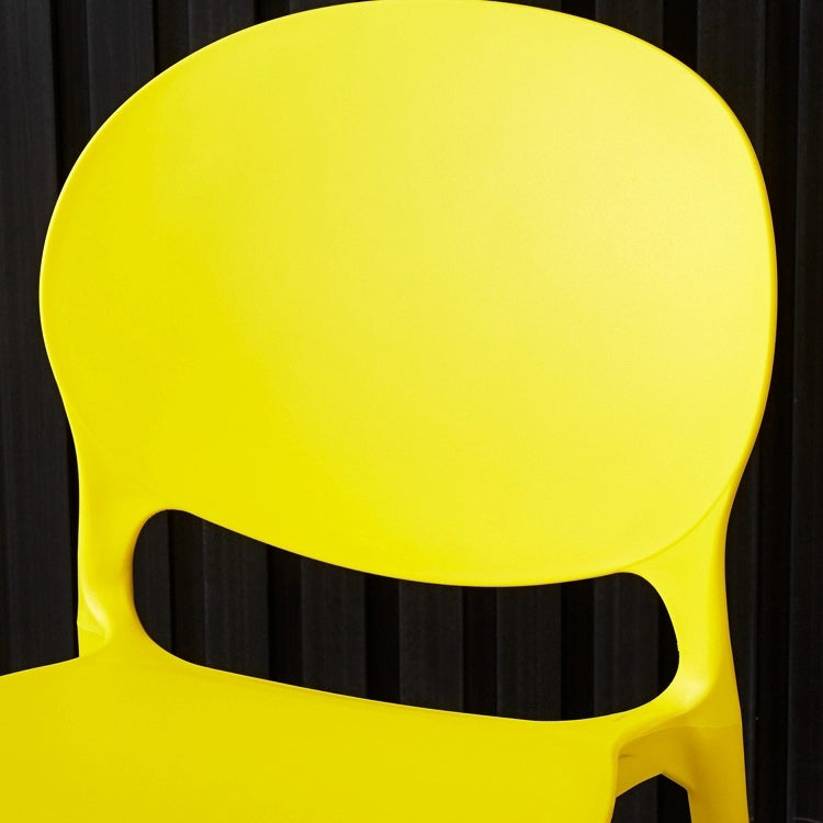 Plastic Open Back Dining Chair Indoor-Outdoor Stackable Side Chair