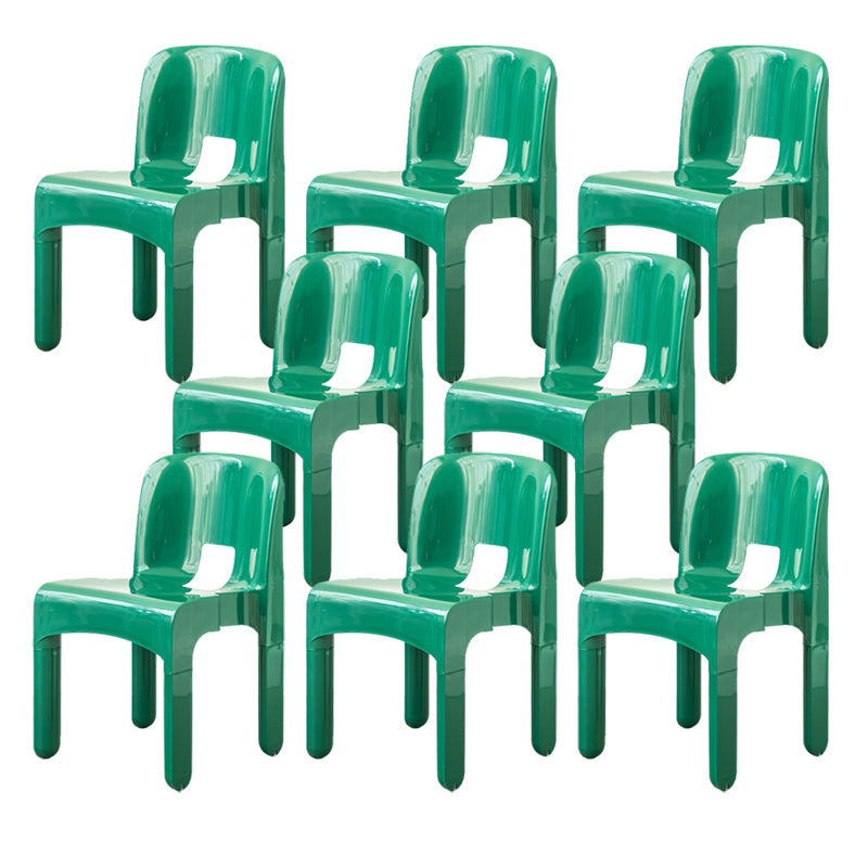 Plastic Open Back Dining Chair Stackable Side Chair for Dining Room