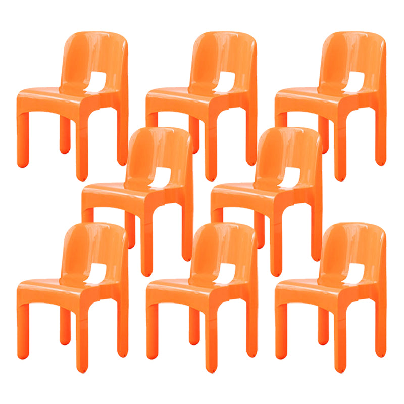 Plastic Open Back Dining Chair Stackable Side Chair for Dining Room
