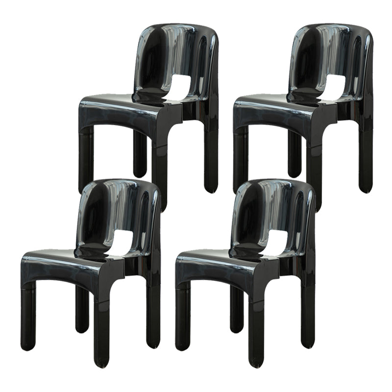 Plastic Open Back Dining Chair Stackable Side Chair for Dining Room