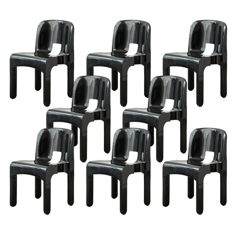 Plastic Open Back Dining Chair Stackable Side Chair for Dining Room