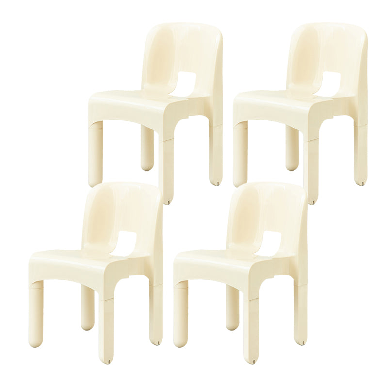 Plastic Open Back Dining Chair Stackable Side Chair for Dining Room