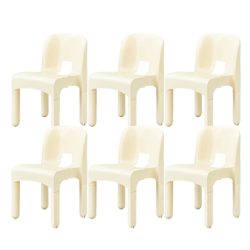Plastic Open Back Dining Chair Stackable Side Chair for Dining Room