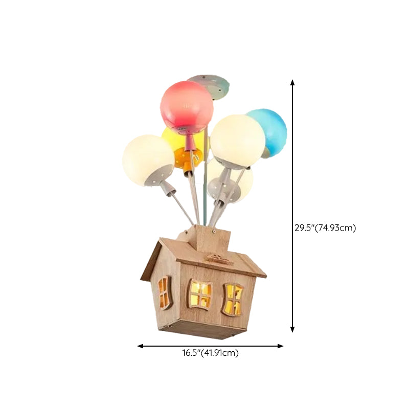 Contemporary Ceiling Lamp Colorful Glass Shade Flush Mount Light Fixture