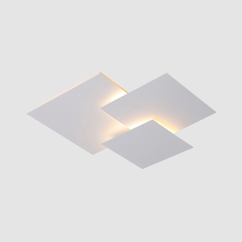 Geometric Acrylic LED Flush Mount Matte White Cluster Ceiling Flush Lighting