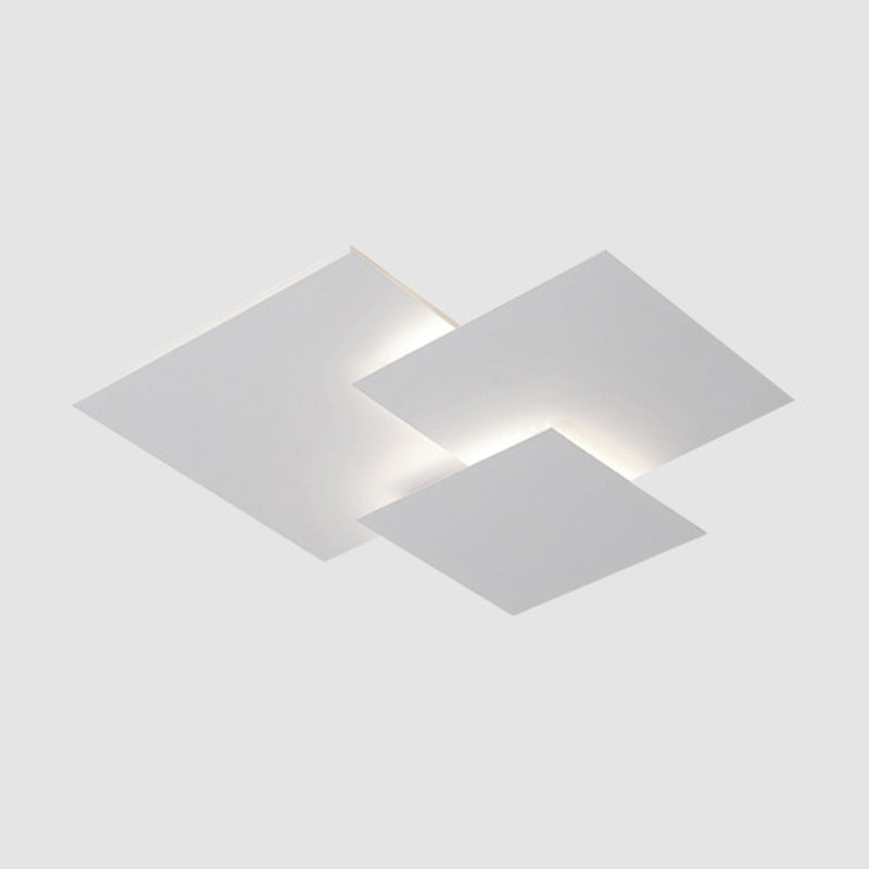 Geometric Acrylic LED Flush Mount Matte White Cluster Ceiling Flush Lighting