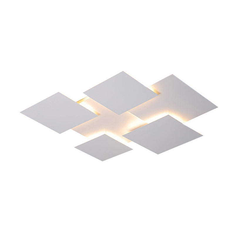 Geometric Acrylic LED Flush Mount Matte White Cluster Ceiling Flush Lighting