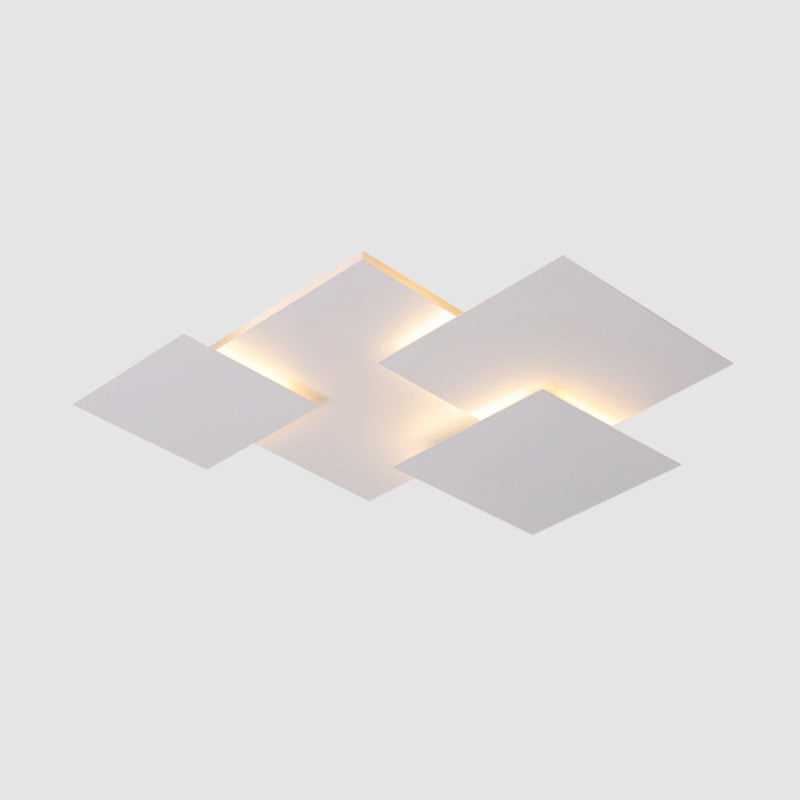 Geometric Acrylic LED Flush Mount Matte White Cluster Ceiling Flush Lighting