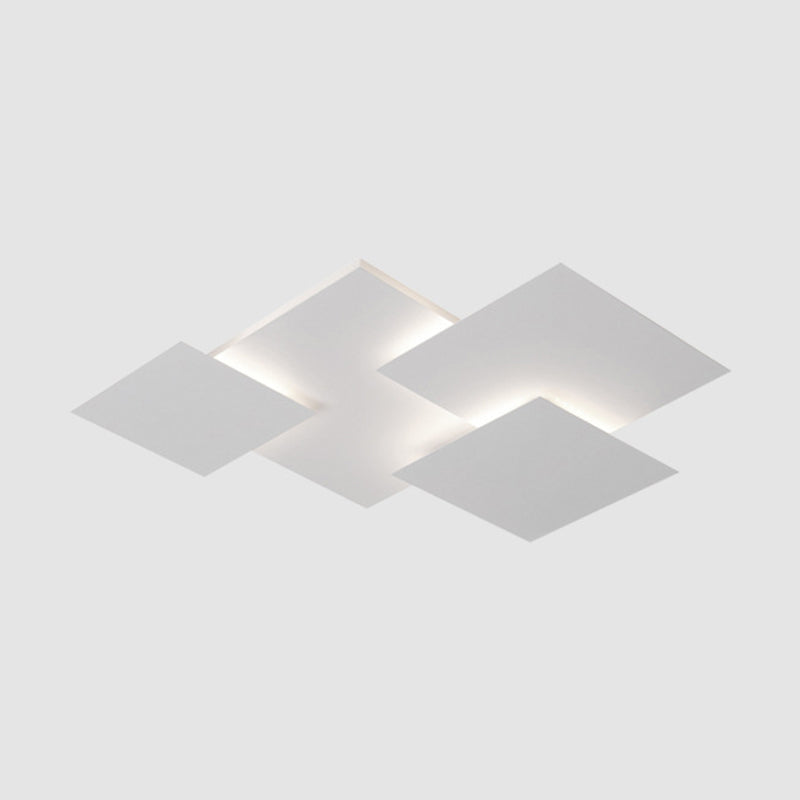 Geometric Acrylic LED Flush Mount Matte White Cluster Ceiling Flush Lighting