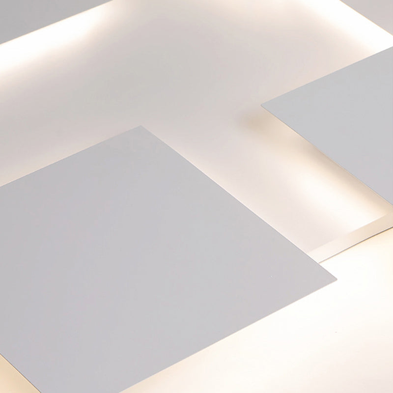 Geometric Acrylic LED Flush Mount Matte White Cluster Ceiling Flush Lighting