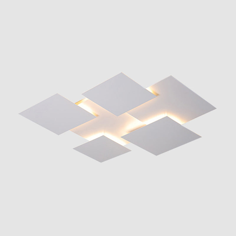 Geometric Acrylic LED Flush Mount Matte White Cluster Ceiling Flush Lighting