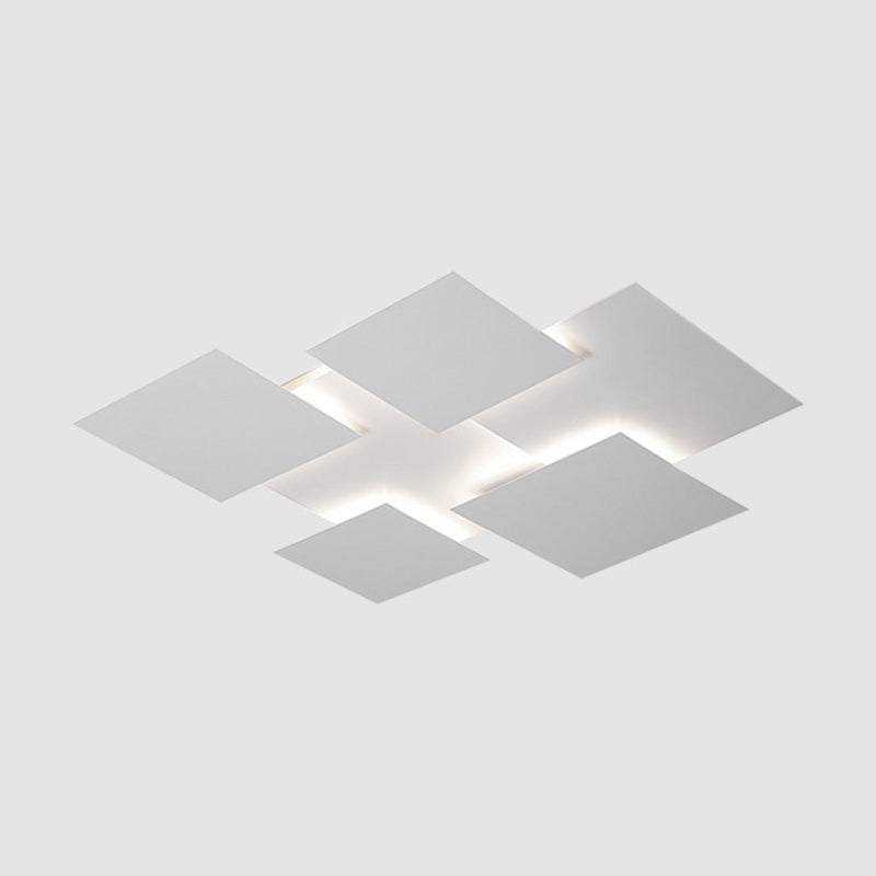 Geometric Acrylic LED Flush Mount Matte White Cluster Ceiling Flush Lighting