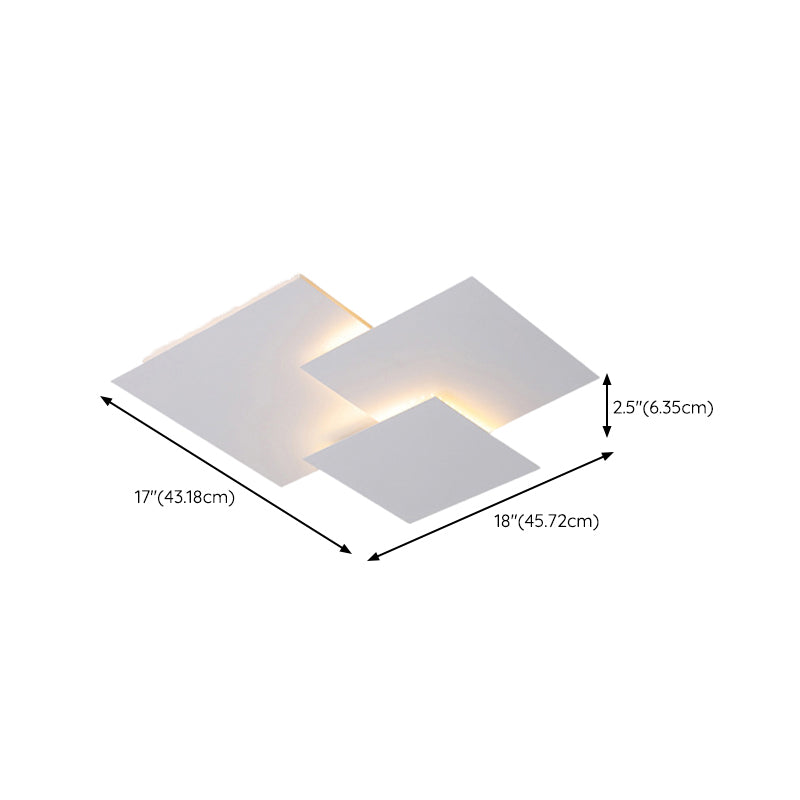 Geometric Acrylic LED Flush Mount Matte White Cluster Ceiling Flush Lighting