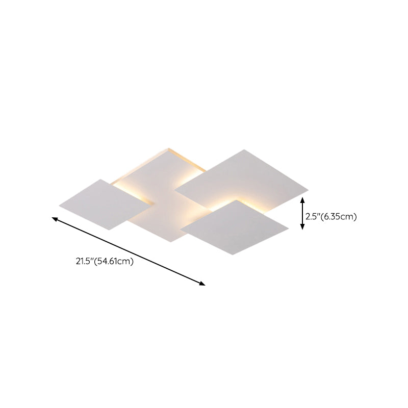 Geometric Acrylic LED Flush Mount Matte White Cluster Ceiling Flush Lighting