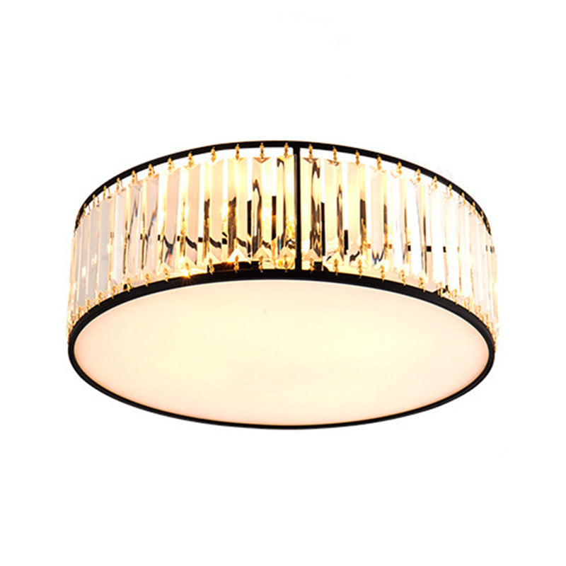 Modern Geometric Flush Ceiling Light Crystal 4 Lights Flush Mount Light