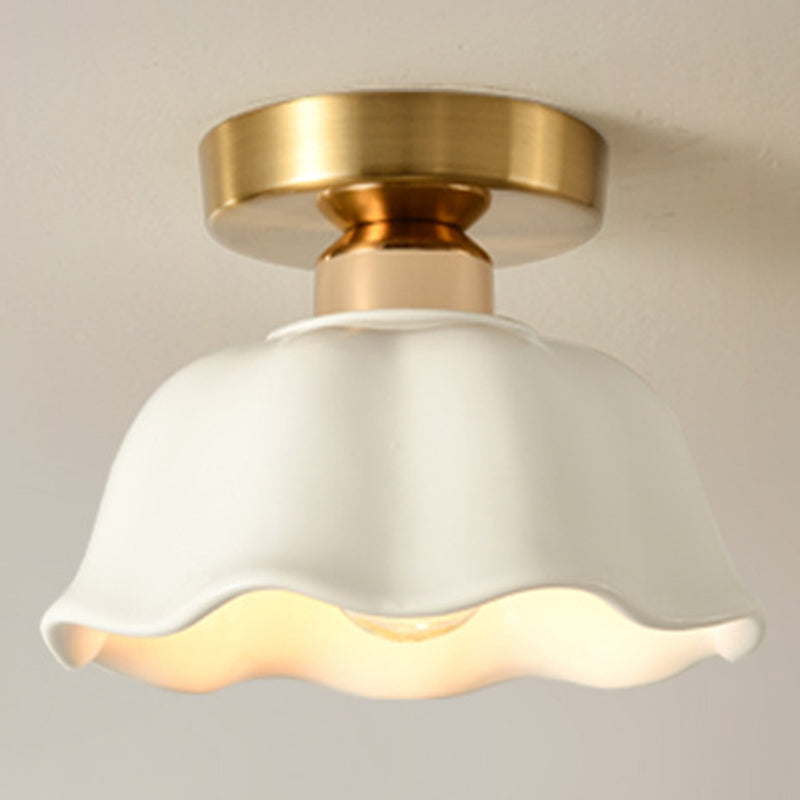 Contemporary Ceiling Lamp Ceramics 1 Light Flush Mount Light Fixture