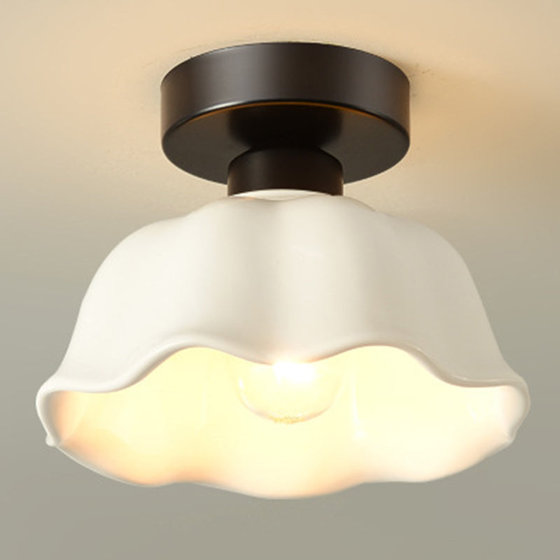Contemporary Ceiling Lamp Ceramics 1 Light Flush Mount Light Fixture