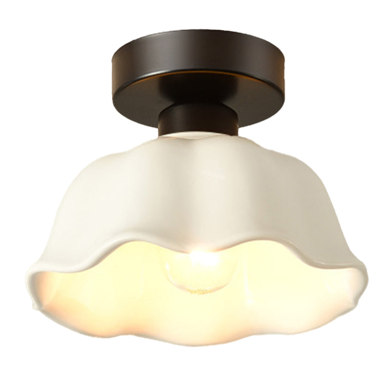 Contemporary Ceiling Lamp Ceramics 1 Light Flush Mount Light Fixture