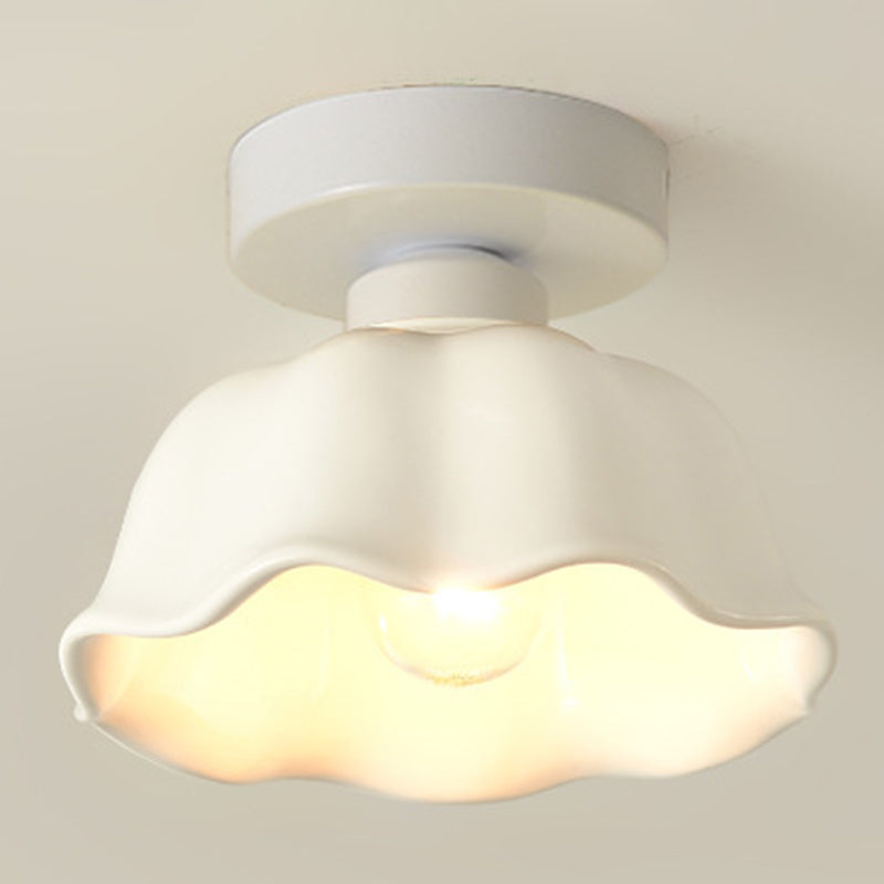 Contemporary Ceiling Lamp Ceramics 1 Light Flush Mount Light Fixture
