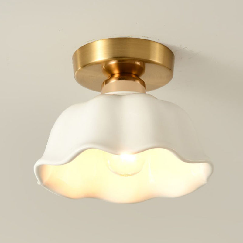 Contemporary Ceiling Lamp Ceramics 1 Light Flush Mount Light Fixture