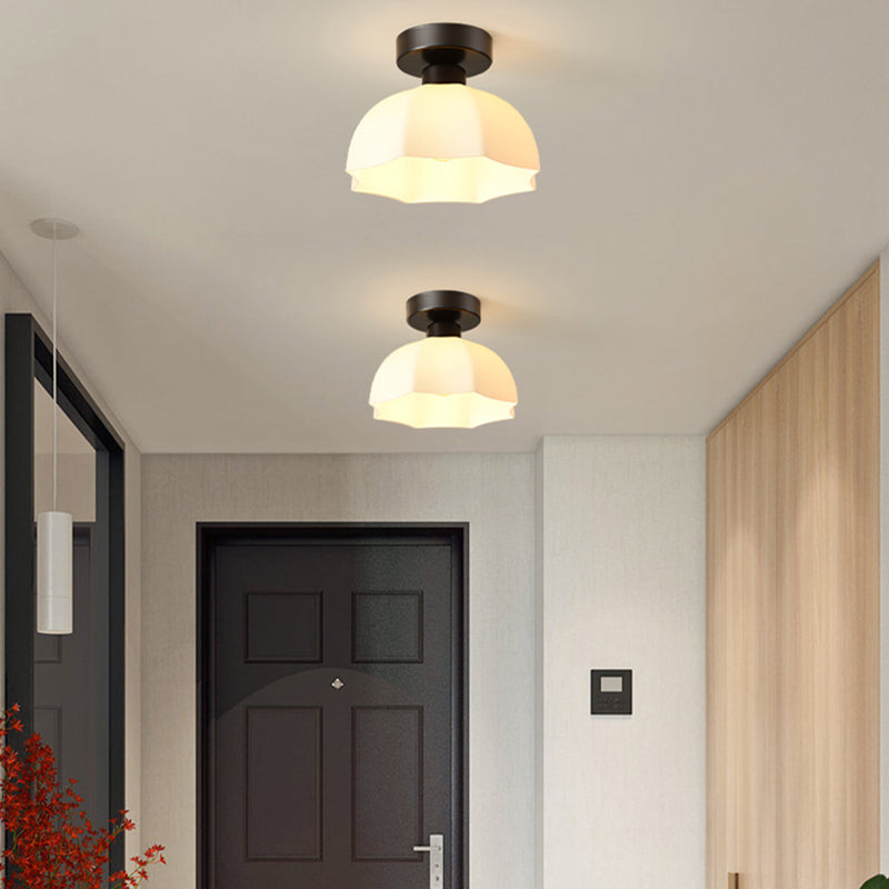 Contemporary Ceiling Lamp Ceramics 1 Light Flush Mount Light Fixture