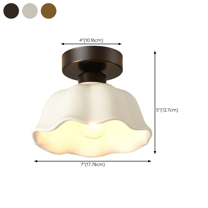 Contemporary Ceiling Lamp Ceramics 1 Light Flush Mount Light Fixture