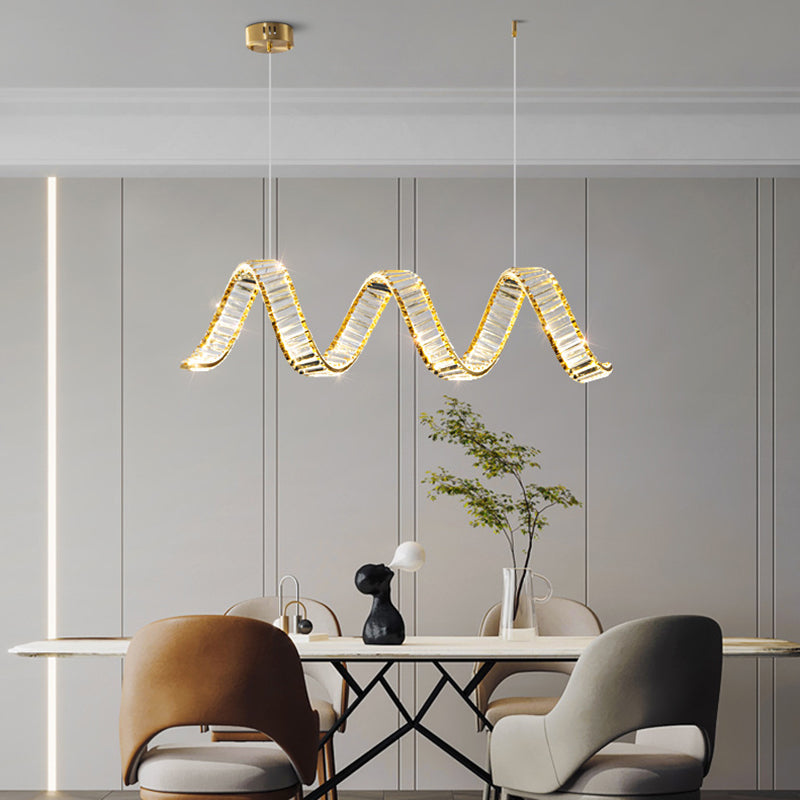 Modernism Single Black/Golden Kitchen Island Lighting LED Ceiling Light