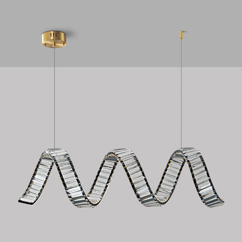 Modernism Single Black/Golden Kitchen Island Lighting LED Ceiling Light